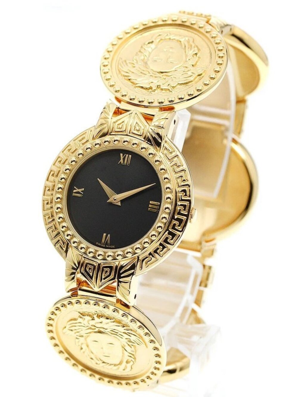 VERSACE Medusa 7008002 Coin watch black Dial Quartz Ladies Watch_963041